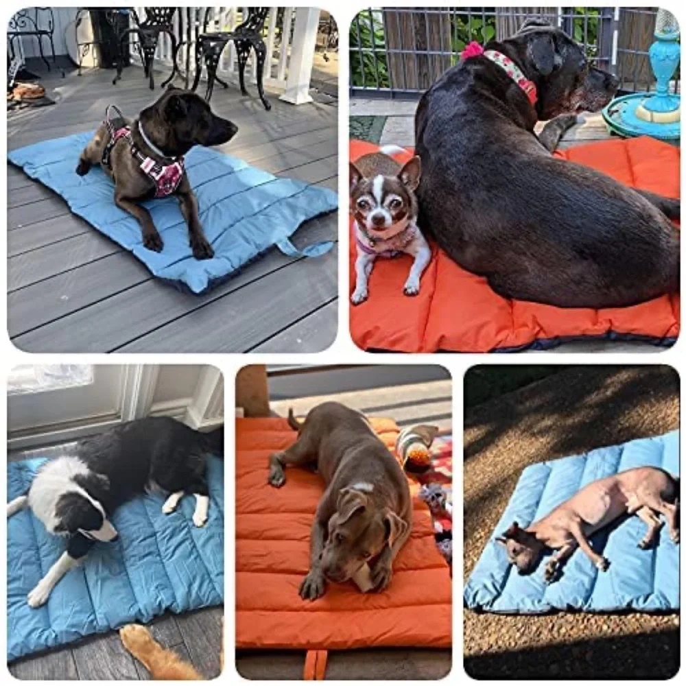 Outdoor Indoor Washable Waterproof Portable Camping Travel Dog Bed Mat 44